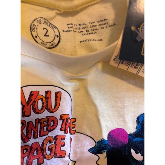 Out of Print × Sesame Street Grover Tee – Size 2T (NWT) - Picture 3 of 4